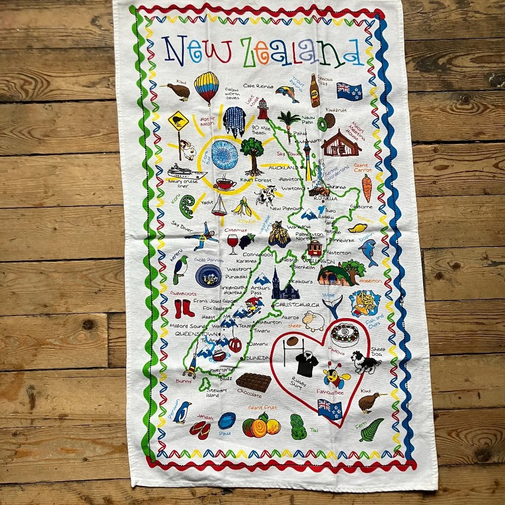 New Zealand Souvenir Kitchen Towel Wall Hanging
